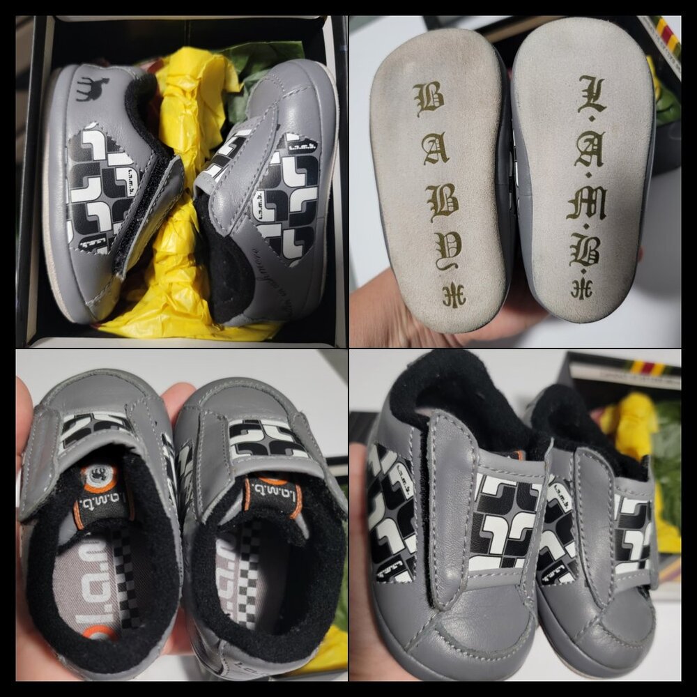 BABY L.A.M.B. Shoes Size 3 with box! Geolambtric crib infant